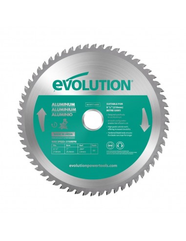 Panza circular aluminiu 210x25.4x2.4 60T Evolution Aluminium